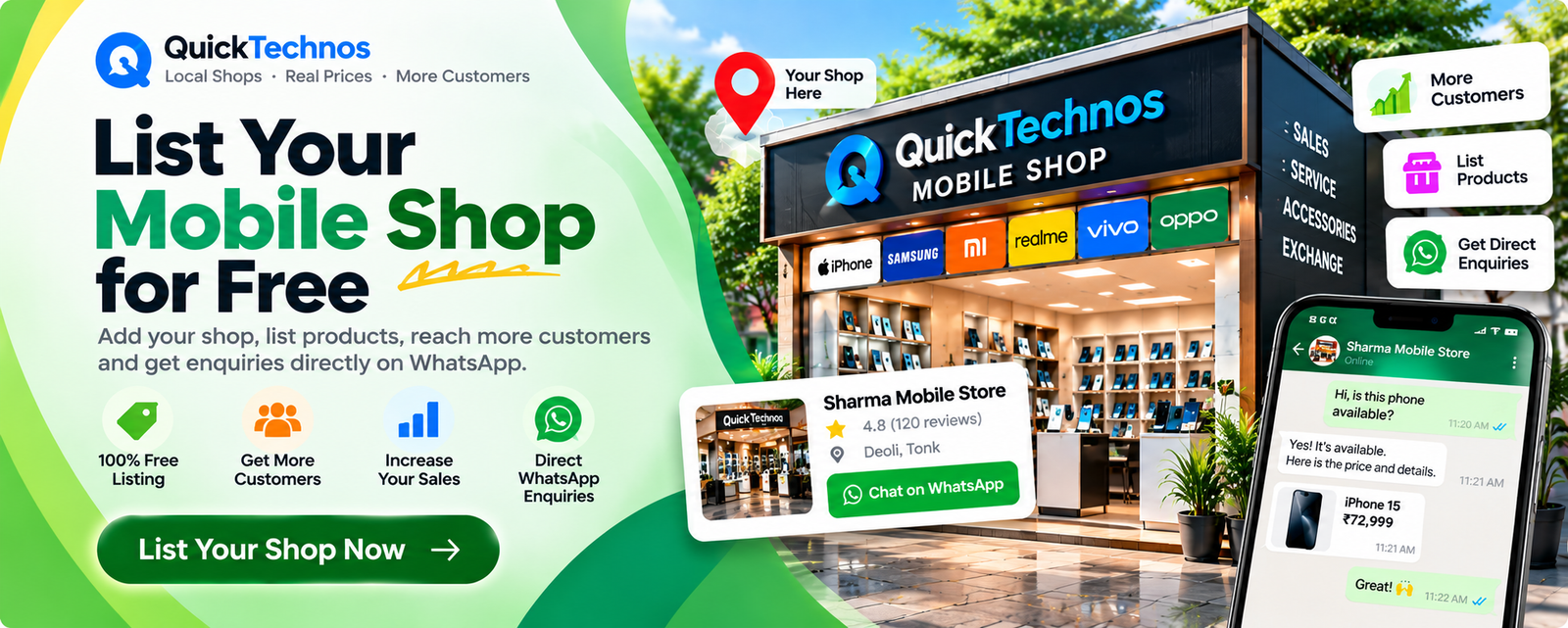 List Your Mobile Shop for Free