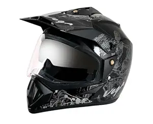 Vega Off Road Secret ISI Certified Matt Finish Full Face Dual Visor